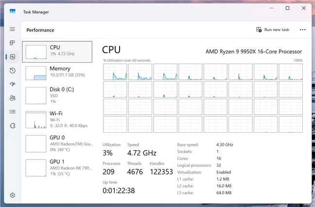 AMD Ryzen 9 9950X — 16-ядерный процессор