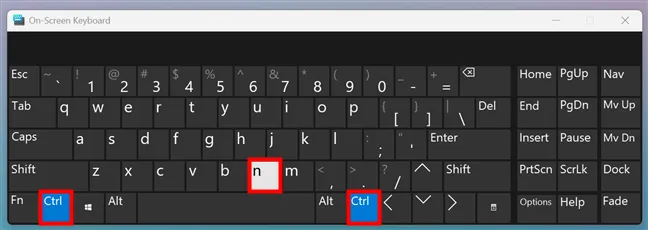 Нажмите Ctrl+N на клавиатуре.