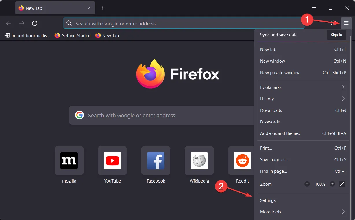 firefox-settings firefox зависает windows 11