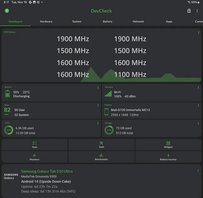 Samsung Galaxy Tab S10 Ultra оснащен процессором MediaTek Dimensity 9300