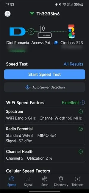 WiFiman предоставляет массу полезной информации