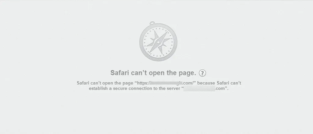 Ошибка NET::ERR_CERT_COMMON_NAME_INVALID в Safari