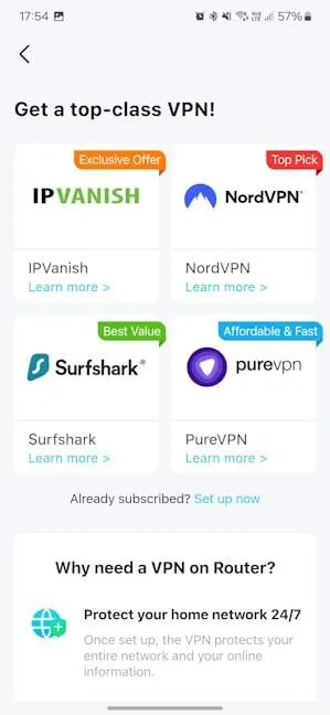 Вот VPN-сервисы, поддерживаемые TP-Link