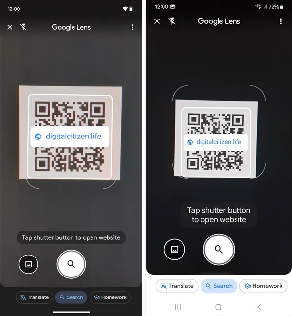 Сканируйте QR-код с помощью Google Lens