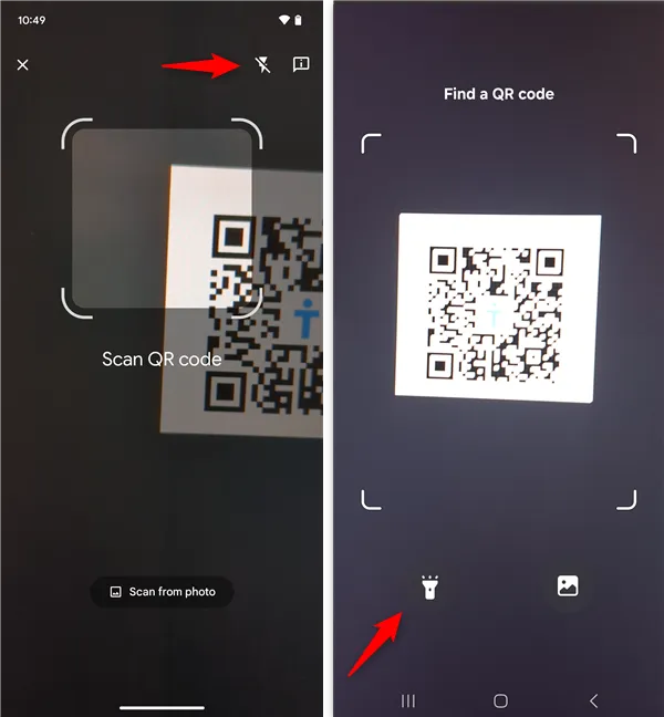 Отсканируйте QR-код с помощью телефона Android.