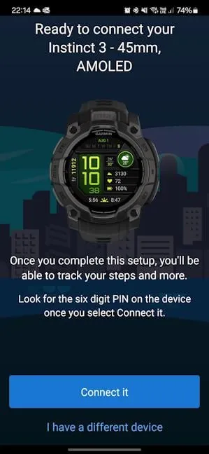 Настройка Garmin Instinct 3 несложна