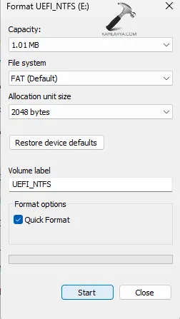 Выбор FAT на USB-накопителе