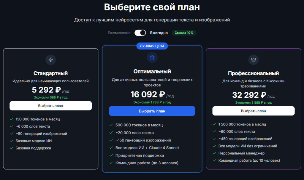 Тарифные планы Aijora