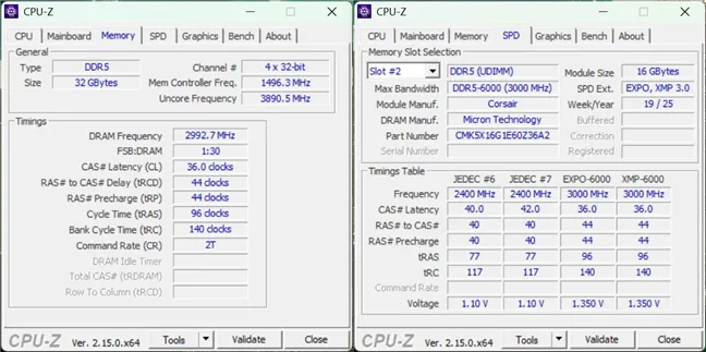 В системе 32 ГБ быстрой памяти DDR5.