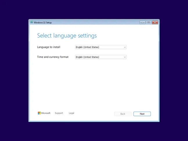Дождитесь загрузки программы установки Windows.