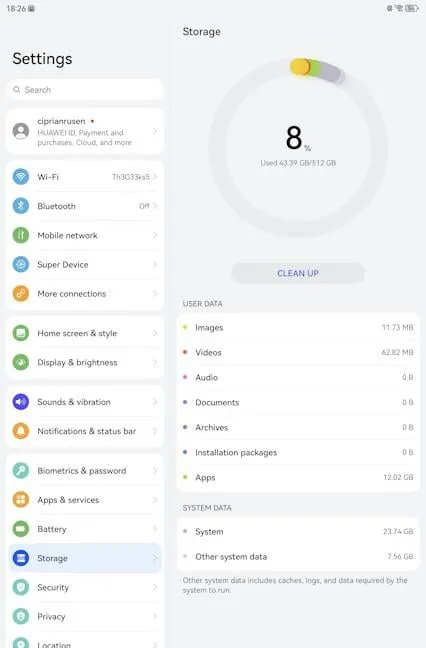 Вы получаете довольно много места для хранения