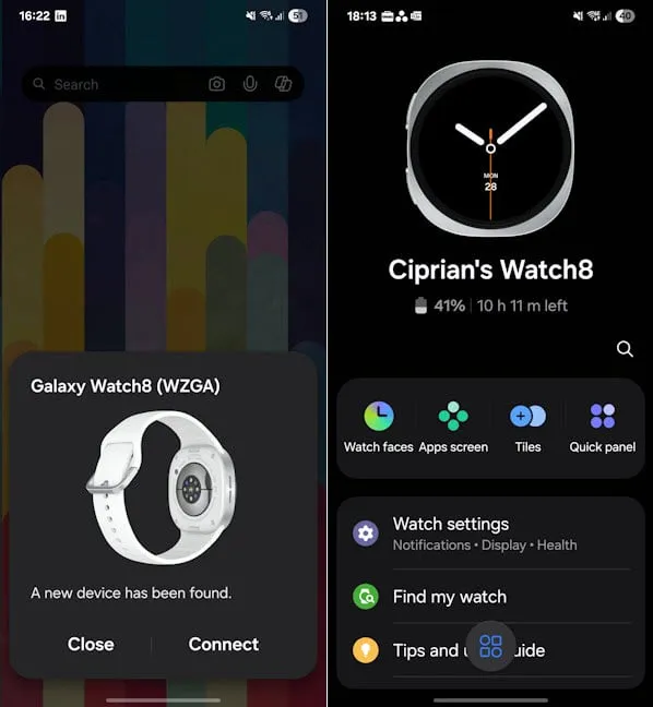 Настройка Samsung Galaxy Watch8