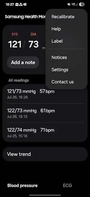 Samsung Health Monitor доступен только для телефонов Samsung Galaxy.