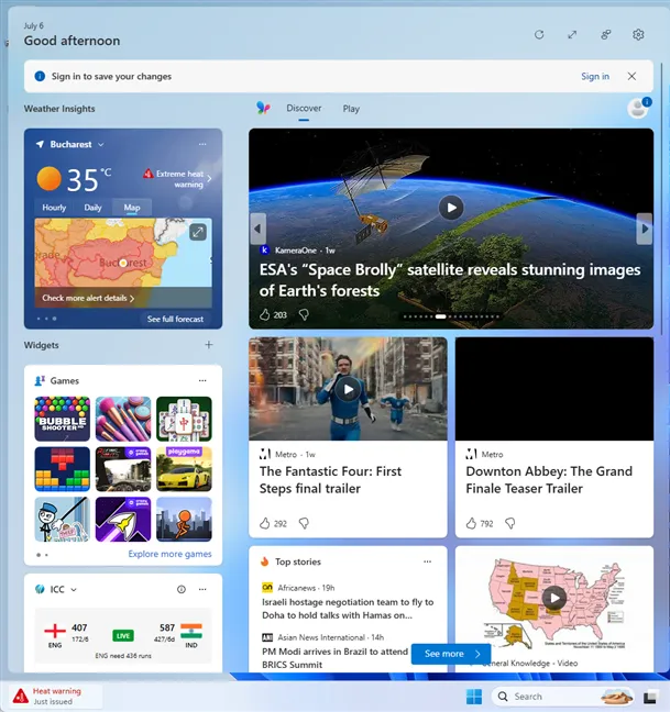 Виджеты в Windows 11 выглядят как спам