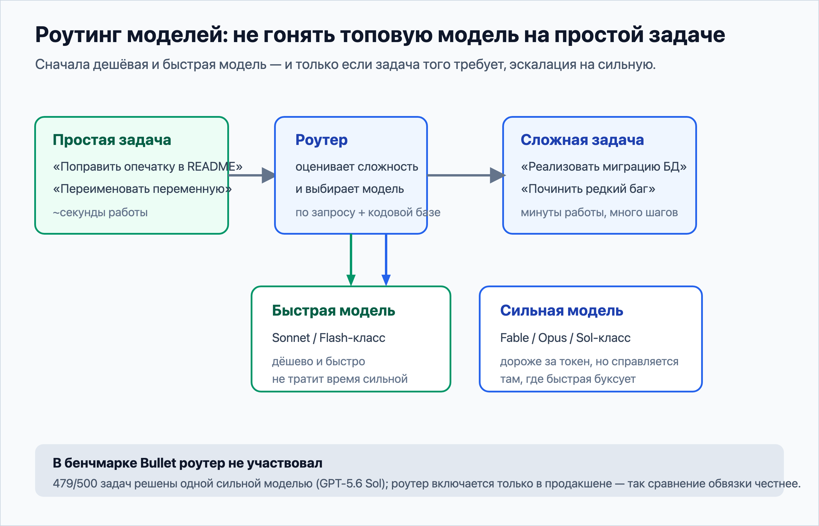 Схема: роутинг моделей в Bullet