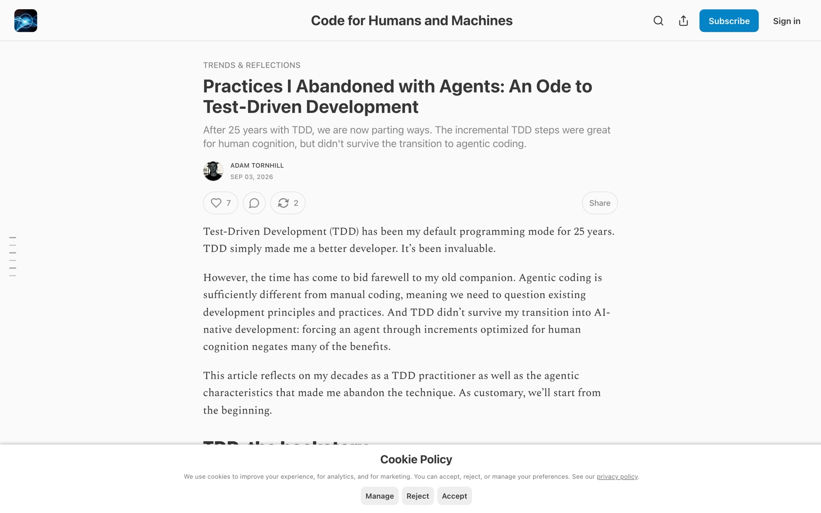 Разбор Adam Tornhill: почему TDD не выжил в агентном кодинге